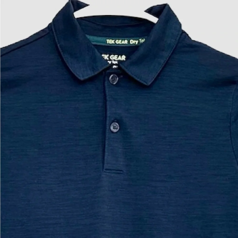 Tek Gear Polo Shirt Dark Blue Size Medium Lightweight Dry Tek